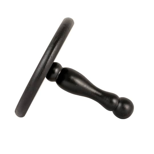 Hello Honey® 7.5" Black Wooden Table Mirror with Stand